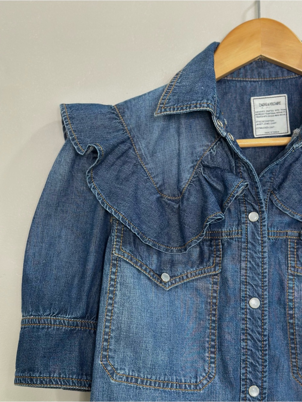 Zadig & Voltaire Toky denim shirt/jacket SIZE: S - Picture 7 of 11
